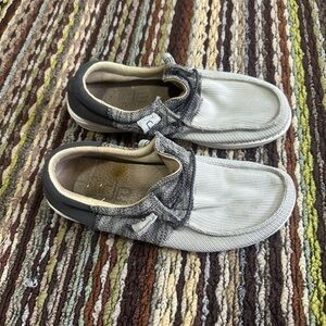 Hey Dude Gray and Black Casual Slip-On Loafers